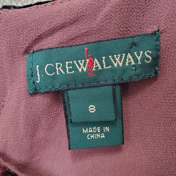 J Crew Always Pink Leopard Velvet Tank Top Size 8 Style J4954 - Picture 2 of 6